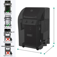Grillhuzat, strapabíró 210D Oxford gázgrill-huzat, vízálló grillhuzat, szél-/UV-/víz-/por-/eső-/hó-/napvédelem, 76x66x110 cm, fekete_M