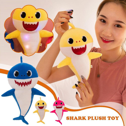 Χαριτωμένο βελούδινο παιχνίδι καρχαρία που τραγουδάει λαμπερά πράγματα κο 2