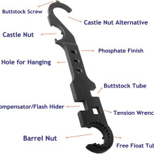 Llave multiusos AR 15 / M4 para armeros de acero, de alta resistencia._M