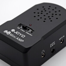 Amplificador de bajo portátil JOYO Mini - Amplificador de guitarra/bajo de 5 W con distorsión, amplificador de práctica Plug & Play par