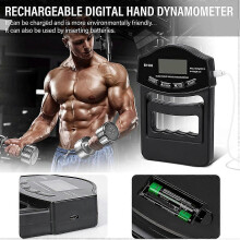 Fogáserősség-mérő, 396 font/180 kg digitális kézi dinamométer, fogáserősség-mérő USB LCD képernyővel_M