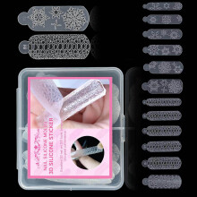 Modèle d'ongle en Silicone souple avec moule d'art d'ongle à-C
