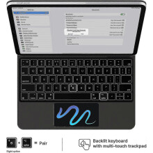 Kompatibel med iPad 10. generation (10,9 tommer, 2022) tastaturcover - Slankt trådløst cover med baggrundsbelyst pegefelt og magnetisk