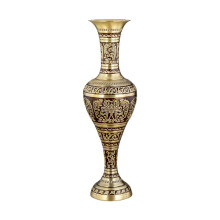 Vases rétro décoratifs en métal gaufré géométrique, centres de-B