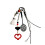 Unique Badminton Shaped Bag Accessory Metal Keyring 1