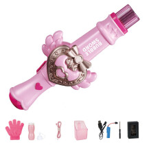 Pistolet à bulles lumineux et frais, lumière électrique,-Rose