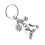 Skiing And Skating Inspired Keychain Featuring Snowflake And Ice 1