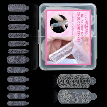 Nail Mold Soft Reusable Silicone Nail Template with 3D-C
