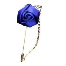 Elegant Corsage Flower Brooch Pin For Wedding Bridesmaid-Blue