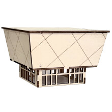 Wooden Apartment House Assembled Model Miniature-7