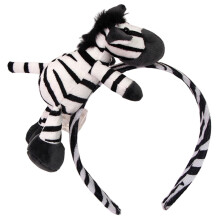 Cartoon Plush Zebras Hairband Styling Accessory Safe-lying on