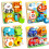 Puzzle mains sur blocs de bois, forme animale,-panda 3