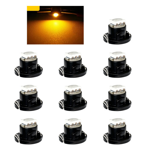 10Pcs Multi Color LED Bulbs Car Dashboard High-Yellow T4.2