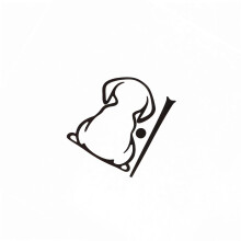 Long Lasting Sun Resistant Dog Themed Wiper Sticker For-Black