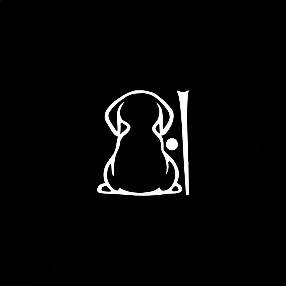 Funny Moving Dog Windshield Wiper Area Decal For Auto- White 7751001388965