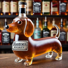 Morsom bulldogformet whiskykaraffel – en unik vindispenser for hjemmebarer og vinentusiaster_M
