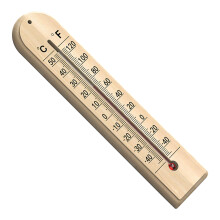 Wall Mountable Wooden Temperature Gauge Accurate -40 to-large
