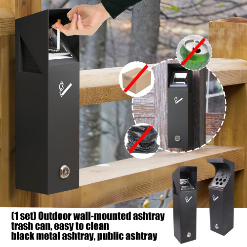 Bottom Wall Mounted Trash Can For Outdoor Metal-head raiser 2