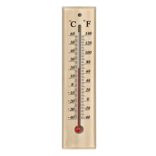 Indoor Outdoor Thermometers Wooden Case Measuring from-small