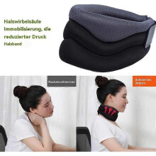 Orteza na szyję Agat, ergonomiczna, zapobiegająca chrapaniu w nocy, z oddychającym materiałem i zapięciem na rzep (obwód: 40 cm)_M