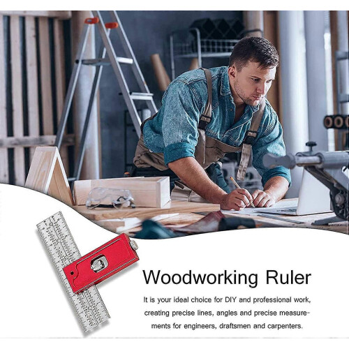 Woodworking Tools Combination Adjustable Squares,Combination and Double Square Woodworking Tools 12 inches_M 2