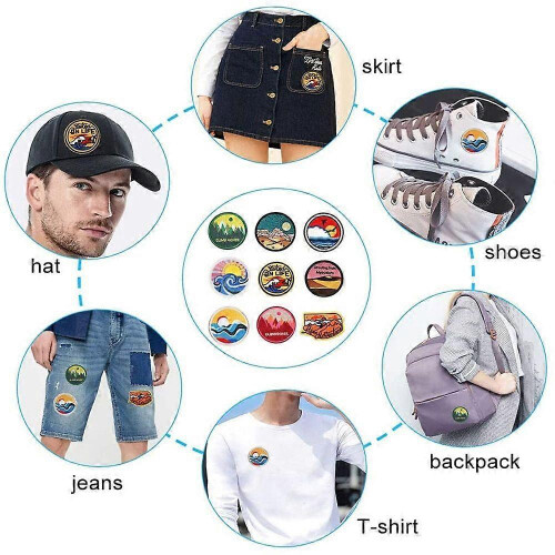 Computer embroidery sea wave sun patch clothing accessories embroidery patch badge accessories patch 1