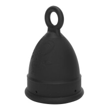 Silicone Menstrual Cup Women Soft Elastic Reusable Period Cup Female Body Care ToolBlack S_M