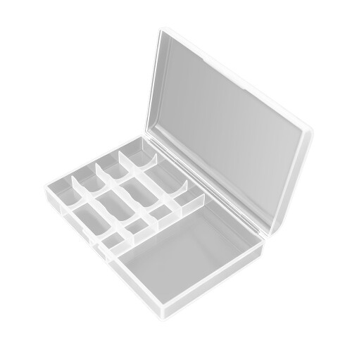 4-sleuf transparant plastic batterij opbergdoos harde container