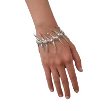 Modern Thorn Fishbone Necklace Polished Alloy-Thorny Chain