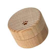Infants Baby Teeth Storage Box Wood And-paw print pattern