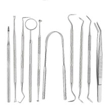 Manufacturer's spot dental tools 10-piece set tooth cleaner stainless steel tooth care probe dentist tool set_M