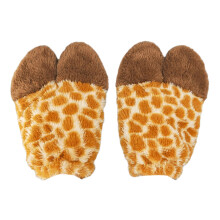 Animal Giraffe Costume Set Adult Kids-deer gloves yellow