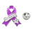 Accent de ruban de broche de broche de poitrine de bijoux-Violet 1