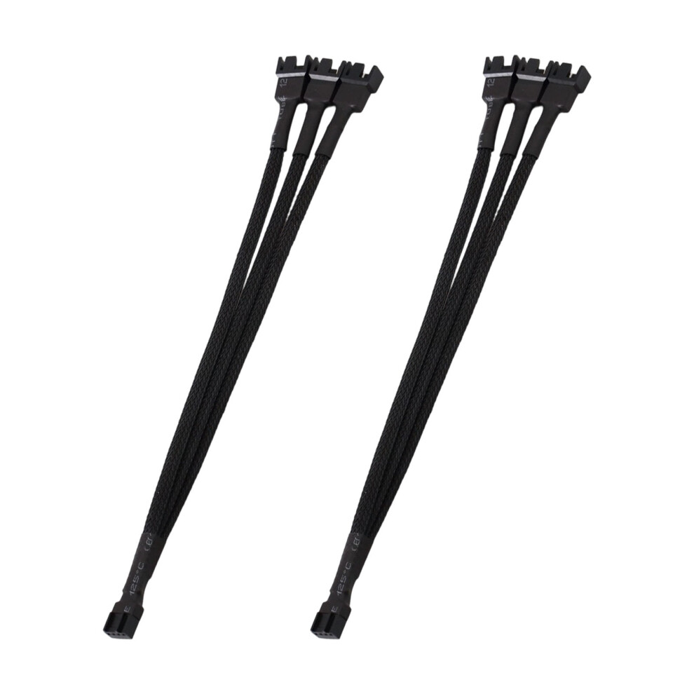 2Pcs 26Cm 4Pin Computer Fan Pwms Splitter Cable For-1 For Three 7751001395932