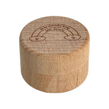 Ătui rond en bois naturel pour-patte de pont arc-en-ciel