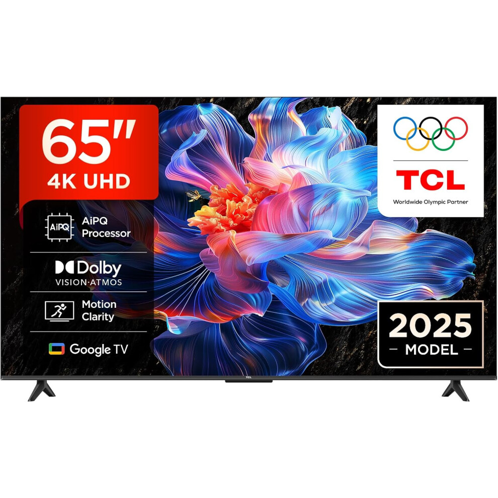 Tcl 65V6c-Uk 65" 4K Ultra Hd, Hdr Tv, Smart Tv Powered By Google Tv