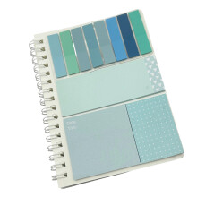 Notitieboekset met zelfklevende notitie, Hervulbaar-Blauw