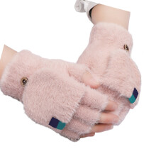 Halfvingerhandschoenen voor koud weer met flipcover-ontwerp-roze
