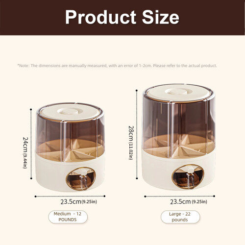Insect Proof Kitchen Organizers Rotating-Creamy yellow large 2
