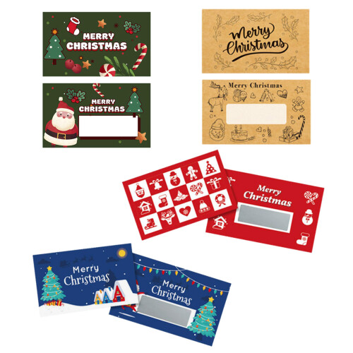 30Pcs Christmas Scratch Off Gift Vouchers Cards Scratch-Blue 1