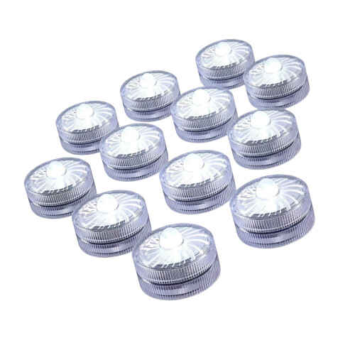 12Pcs Miniature Waterproof LED Lamps for-warm white light