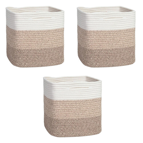 3 Pack Comfortable Braided Hampers Suitable For Nursery-A