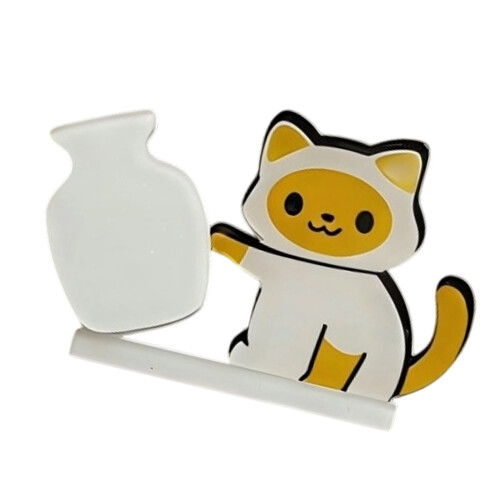 Fridge Magnets Cats Vase Refrigerator Magnets-siamese cat