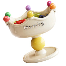 Effective extendable Fruit And particle Dish With-cream white