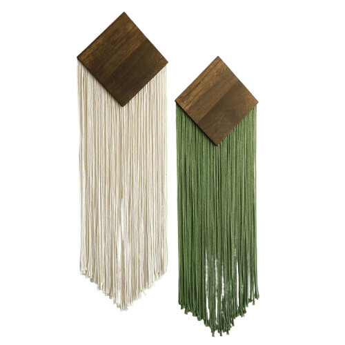Ethnic Themed Vertical Tassels Yarn Tapestry Polyester-M02517 1