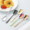 304 Stainless Steel Spoon With Fun Gourd Shape Small-Silver 7