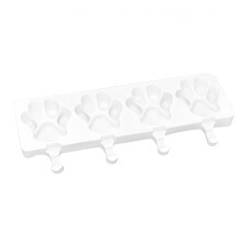 Silikon-Eiscreme-Formen, 4 Mulden, Eis am-1Bär 1Pfote