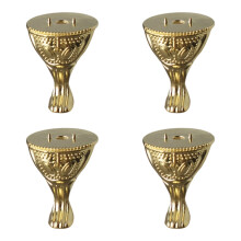4 Stück handgefertigte Box-Stützfüße aus legiertem-Gold C