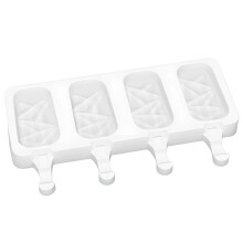 Eis am Stiel-Form aus Silikon mit 4 Mulden für die-1prismatisch