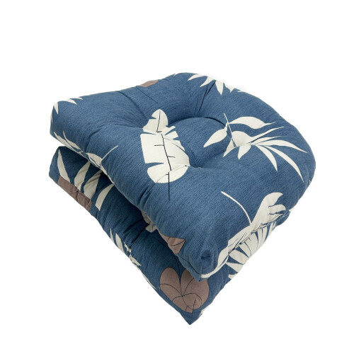 2 Stück Gartenstuhlkissen für den Außenbereich, Polyester,-2
